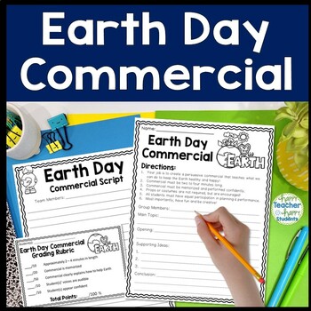 Preview of Earth Day Writing | Commercial Skit to Help the Earth | Earth Day Activity