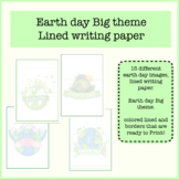 Earth Day Writing Paper | Lined Paper | Happy earth day | 
