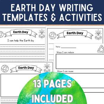 Preview of Earth Day Writing Paper, Thinking Maps, and Earth Day Activities