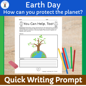 Preview of Earth Day Writing Prompt Worksheet