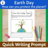 Earth Day Writing Prompt Worksheet