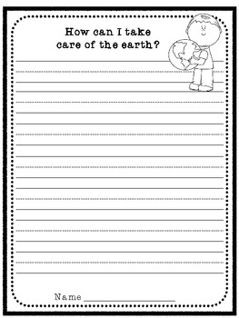 earth day writing prompt ruled lines by drv teachers pay teachers