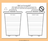 Earth Day Writing Prompts Activities Recycle Bin Worksheet