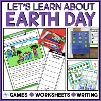 Preview of Earth Day Writing & Activities Reduce Reuse Recycle First Grade Kindergarten