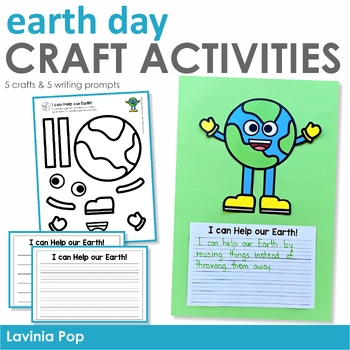 Preview of FREE Earth Day Writing Prompts Craft Activities | Craftivities