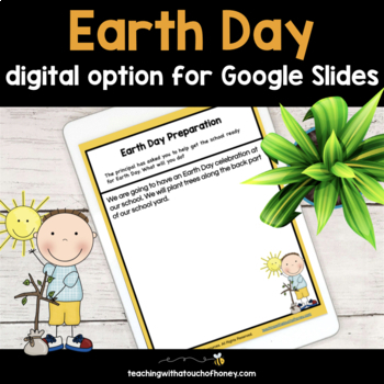 Preview of Earth Day Writing Prompts - Digital Google Slides Distance Learning