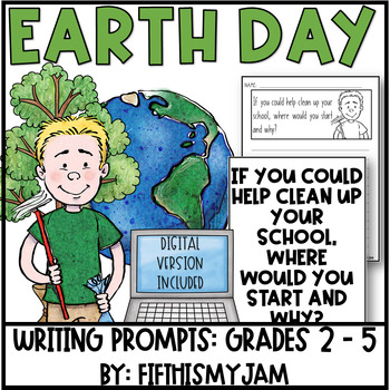 Preview of Earth Day Writing Prompts | Digital Included