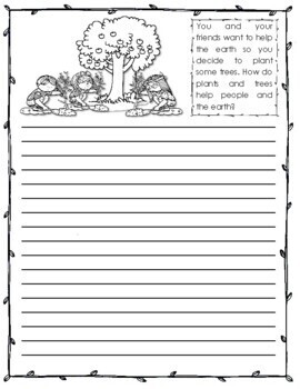 Earth Day Writing Prompts FREE by Rockin Teacher Materials by Hilary Lewis