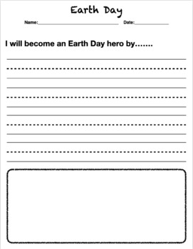 Earth Day: Writing Prompts, Trash Sort & Coloring Sheet by Cait's Creations