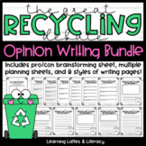 Earth Day Writing Recycling Activity Opinion Writing April