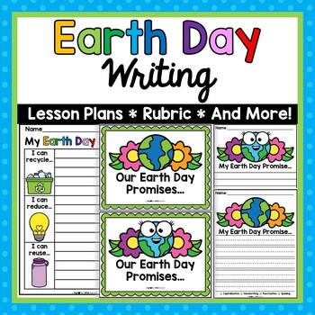 Preview of Earth Day Reduce Reuse Recycle Writing Prompt Earth Day Promise Activity