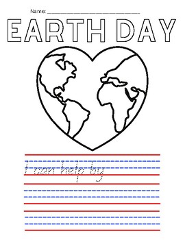 Preview of Earth Day Writing Task (K-2)