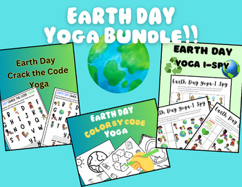 Preview of Earth Day Yoga Bundle! OT PT Movement, Brain breaks, centers, gross motor, PE