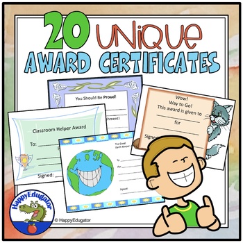 Preview of End of the Year Award Certificates and More! Twenty Editable Awards