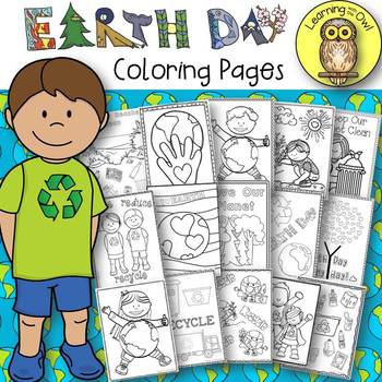 Preview of Earth Day and Recycling Coloring Pages FREEBIE