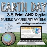 Earth Day for 3-5 - Reading, Writing, Vocabulary - DIGITAL