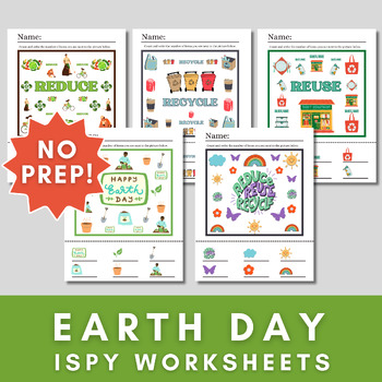 Preview of Earth Day iSpy Worksheets | Counting Worksheet