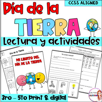 Preview of Earth Day reading comprehension in Spanish - Día de la Tierra - Activities