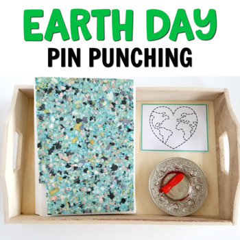 Preview of Earth Day pin punching printables (Montessori printables)