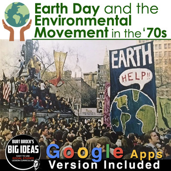 Preview of Earth Day & the Environmental Movement in the 1970s Worksheet + GoogleApps Vers.