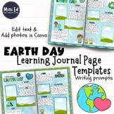 Earth Day themed Learning Journal Page Templates for Child
