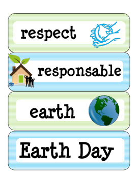 Preview of Earth Day word wall