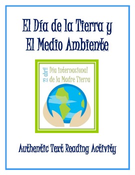 Preview of Earth Day/Día de la Tierra y El Medio Ambiente - Authentic Reading Activity