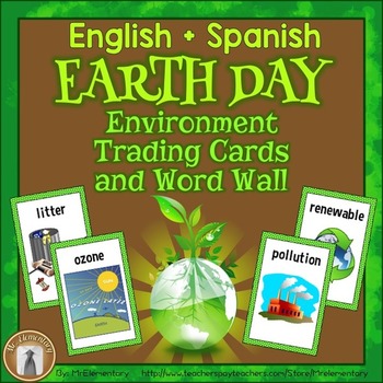 Preview of Earth Day Vocabulary Trading Cards and Posters