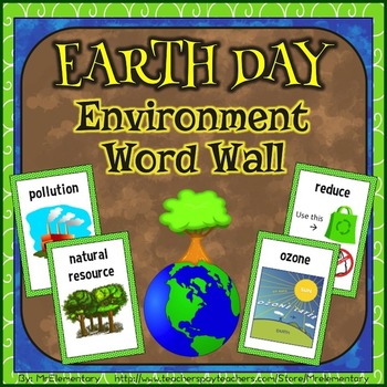 Preview of Earth Day Vocabulary Word Wall