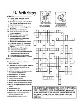 Earth History Crossword by Scorton Creek Publishing Kevin Cox TpT