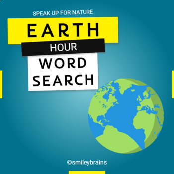 Preview of Earth Hour Word Search Puzzle - Earth Day Activity - Earth Day Word Search