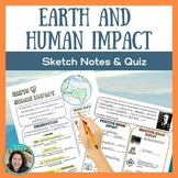 Earth's Spheres and Human Impact Sketch Notes & Quiz