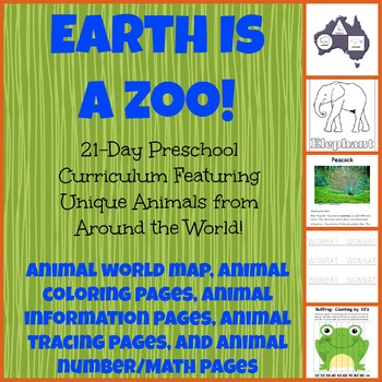 Preview of Animal Activity Bundle for Elementary! Science, Numbers, Geography, Fine Motor!