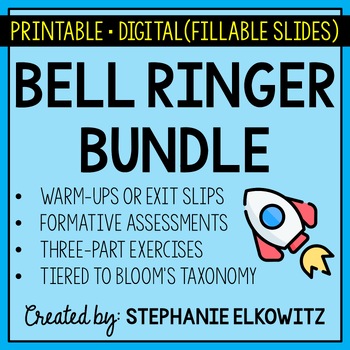 Preview of Science Bell Ringers Bundle | Printable & Digital Distance Learning