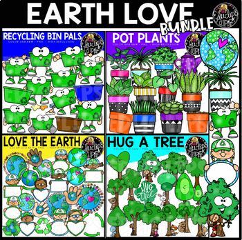 Preview of EARTH DAY - Earth Love Clip Art Bundle {Educlips Clipart}