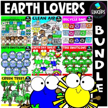 Preview of Earth Lovers Clip Art Bundle - EARTH DAY {Educlips Clipart}