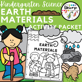 Preview of Earth Materials | Air Water Rocks & Soil | Kindergarten SCIENCE Activity Packet