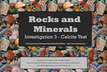 Preview of Earth Materials Rocks & Minerals - SMARTboard Calcite Investigation 3rd grade