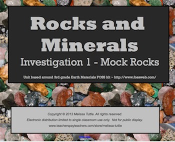 Preview of Earth Materials Rocks & Minerals - SMARTboard Mock Rocks Investigation 3rd grade
