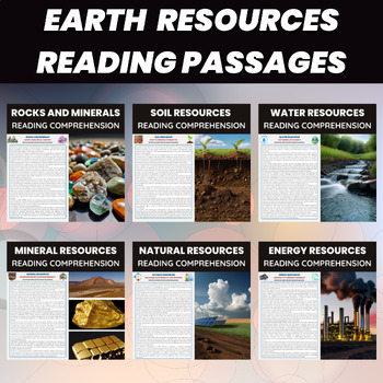 Preview of Earth Resources Unit | Rocks, Minerals, Soil, Water, Natural and Energy Resource