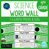 Earth Moon & Sun: 4th Grade Science Word Wall