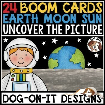 Preview of Earth Moon and Sun BOOM Cards Worksheets Solar System Digital Task Cards