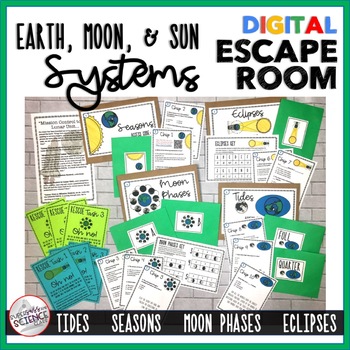 Preview of Earth, Moon, & Sun Systems Digital Escape Room