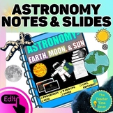 Moon Phases Space Gravity Editable Notes Bundle- Space Sci
