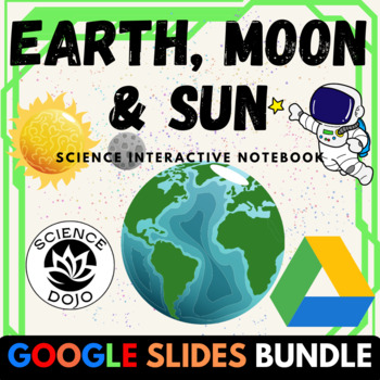 Preview of Earth Moon and Sun Space Digital Unit Bundle - Middle School Science Notebook