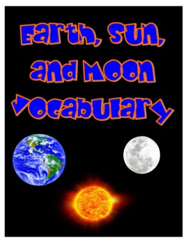 Preview of Earth, Moon, and Sun Vocabulary Cards