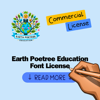 Preview of Earth Poetree Education Font License - 1 License for Personal/Commercial Use