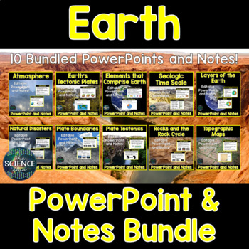 Preview of Earth PowerPoint and Notes Bundle