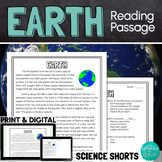 Earth Reading Comprehension Passage PRINT and DIGITAL