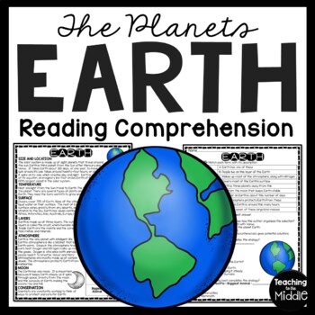 Preview of Planet Earth Informational Text Reading Comprehension Worksheet Solar System